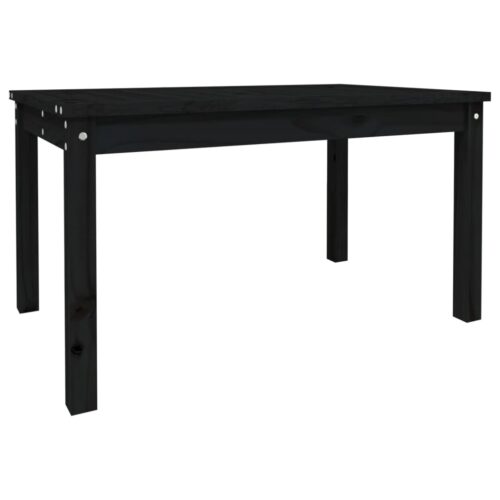 Garden Table Black 82.5x50.5x45cm Solid Wood Pine