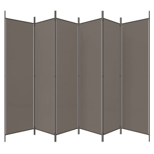 6-Panel Room Divider Anthracite 300x220cm Fabric - Image 5