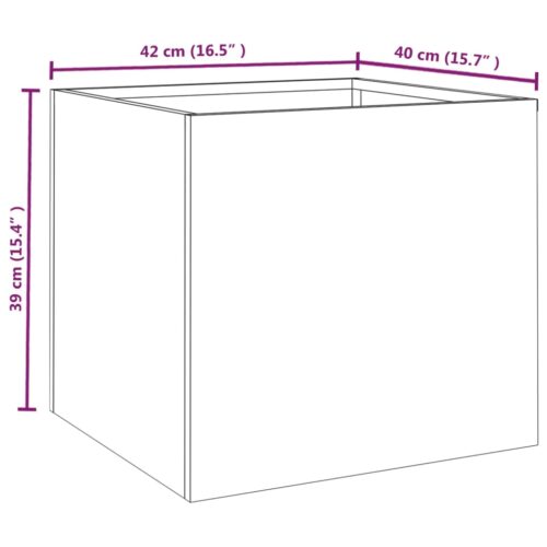 Planters 2pcs 42x40x39cm Corten Steel - Image 10