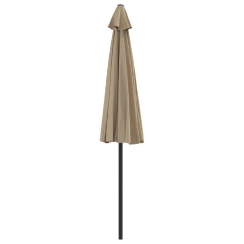 Balcony Parasol with Aluminium Pole Taupe 270x144cm Half - Image 5