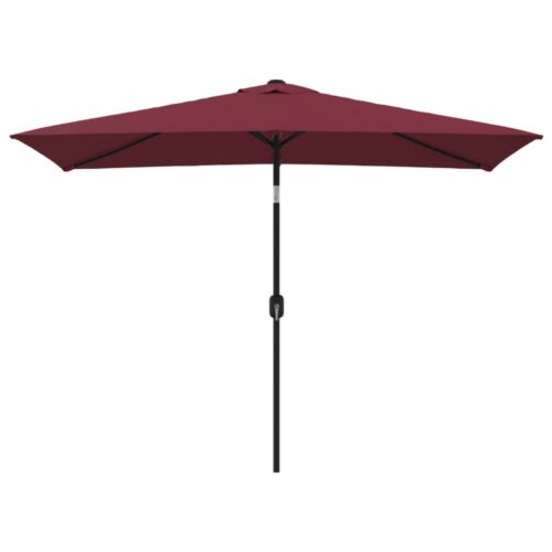 Outdoor Parasol with Metal Pole 300x200cm Bordeaux Red