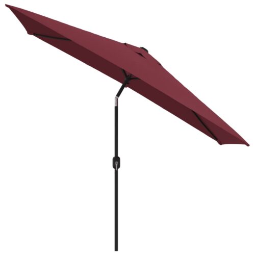 Outdoor Parasol with Metal Pole 300x200cm Bordeaux Red - Image 3