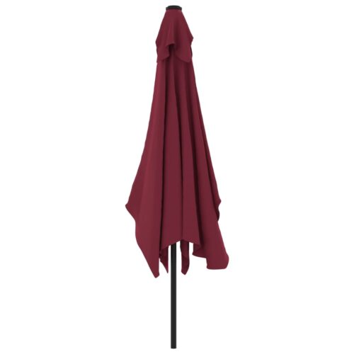 Outdoor Parasol with Metal Pole 300x200cm Bordeaux Red - Image 4