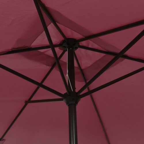 Outdoor Parasol with Metal Pole 300x200cm Bordeaux Red - Image 5