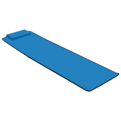 Folding Beach Mats 2pcs Steel Fabric Blue - Image 7
