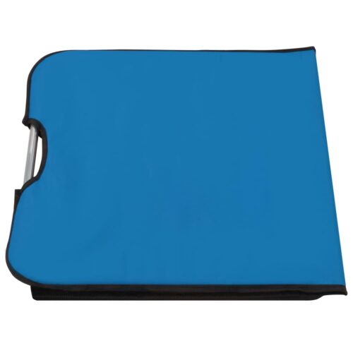 Folding Beach Mats 2pcs Steel Fabric Blue - Image 9