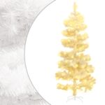 Swirl Pre-lit Christmas Tree with Stand White 150cm PVC