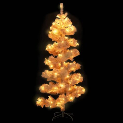 Swirl Pre-lit Christmas Tree with Stand White 150cm PVC - Image 3