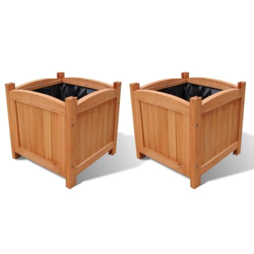 Wooden Raised Bed 30x30x30cm Set of 2