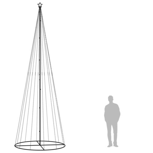 Christmas Cone Tree Warm White 732 LEDs 160x500cm - Image 8