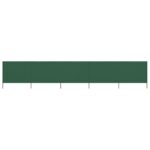 5-panel Wind Screen Fabric 600x120cm Green