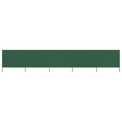 5-panel Wind Screen Fabric 600x120cm Green