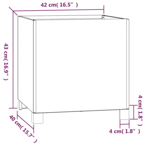 Planters with Legs 2pcs Rusty 42x40x43cm Corten Steel - Image 9
