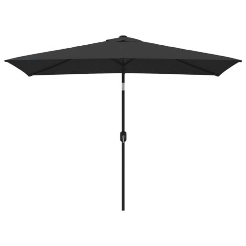 Outdoor Parasol with Metal Pole 300x200cm Black