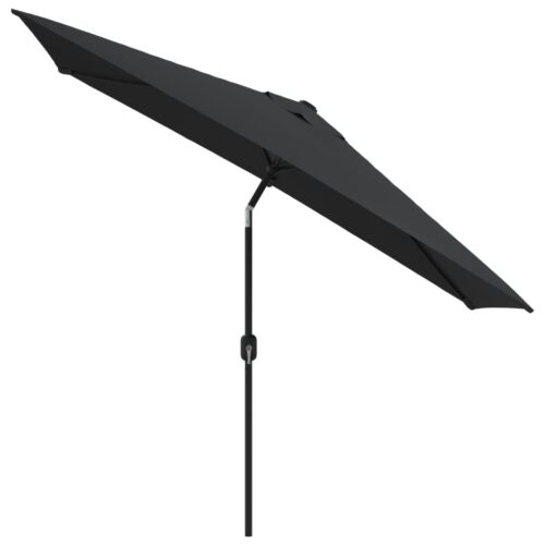 Outdoor Parasol with Metal Pole 300x200cm Black - Image 3