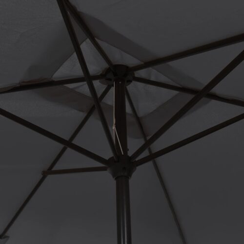 Outdoor Parasol with Metal Pole 300x200cm Black - Image 5