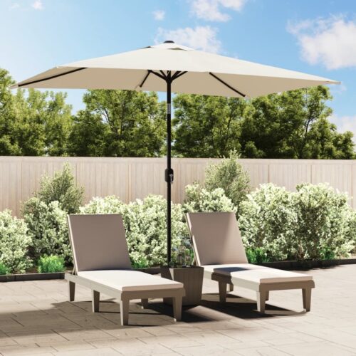 Parasol 200 x 300cm Sand White Rectangular - Image 9