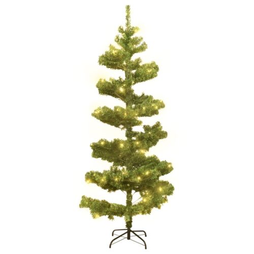 Swirl Pre-lit Christmas Tree with Stand Green 150cm PVC - Image 2