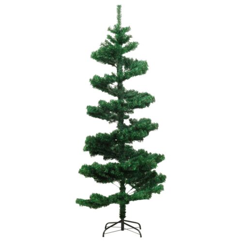 Swirl Pre-lit Christmas Tree with Stand Green 150cm PVC - Image 4