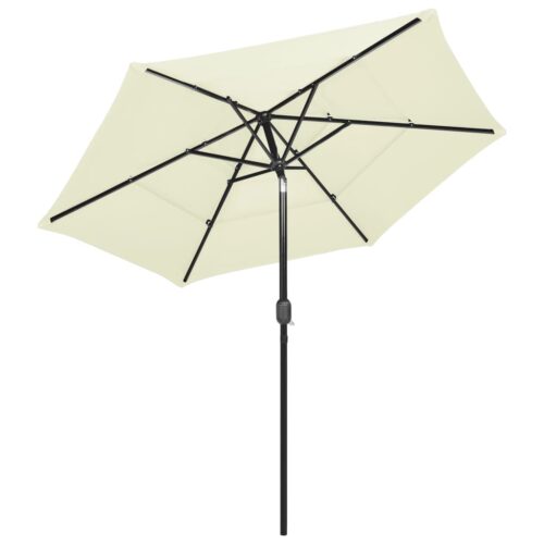 3-Tier Parasol with Aluminium Pole Sand 2.5 m - Image 3