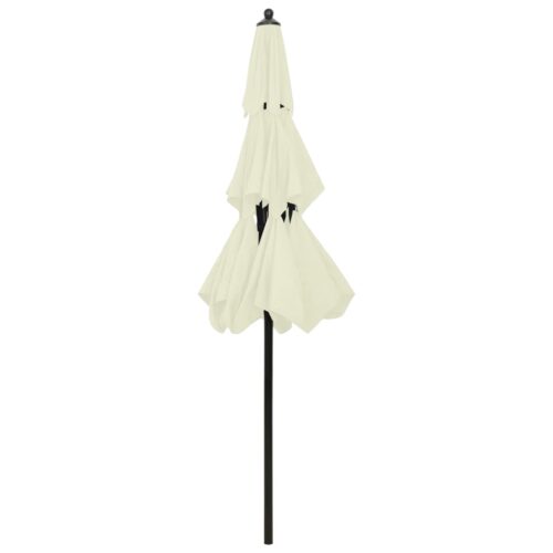 3-Tier Parasol with Aluminium Pole Sand 2.5 m - Image 4