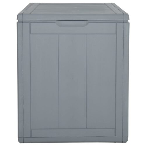 Garden Storage Box 90L Grey PP Rattan - Image 2
