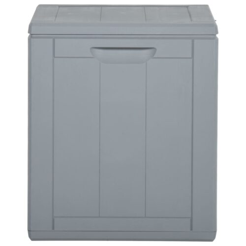 Garden Storage Box 90L Grey PP Rattan - Image 3