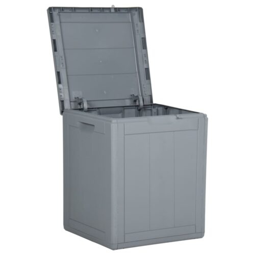 Garden Storage Box 90L Grey PP Rattan - Image 4