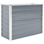 Garden Raised Bed Galvanised Steel 100x40x77cm Grey