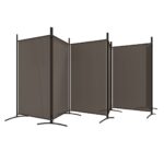6-Panel Room Divider Anthracite 520x180cm Fabric