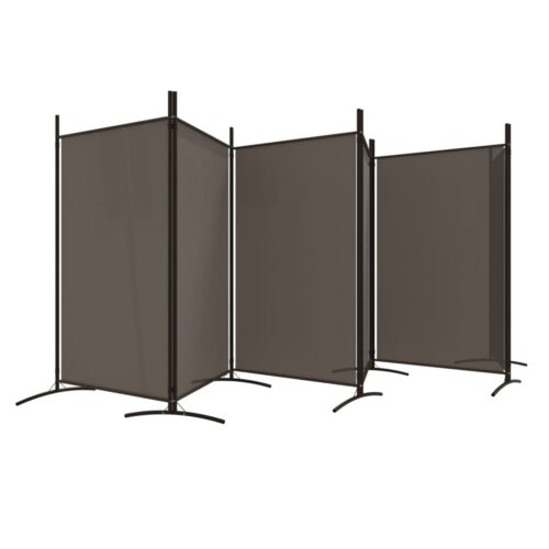 6-Panel Room Divider Anthracite 520x180cm Fabric