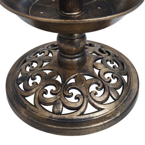 Decorative Birdbath with Solar Powered LED Lights Plastic - Image 7