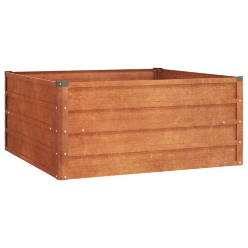 Garden Raised Bed Rusty 100x100x45cm Corten Steel