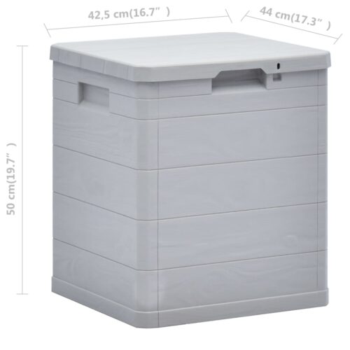 Garden Storage Box 90L Grey - Image 7