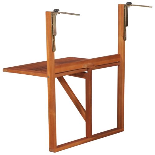 Hanging Balcony Table 64.5x44x80cm Solid Acacia Wood - Image 3