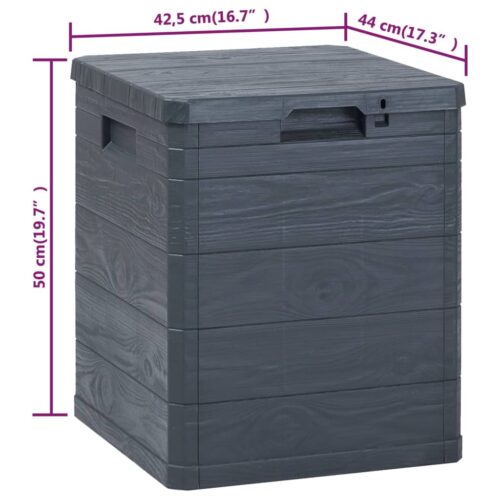 Garden Storage Box 90L Anthracite - Image 8