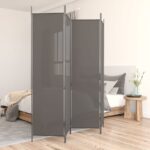 4-Panel Room Divider Anthracite 698x180cm Fabric