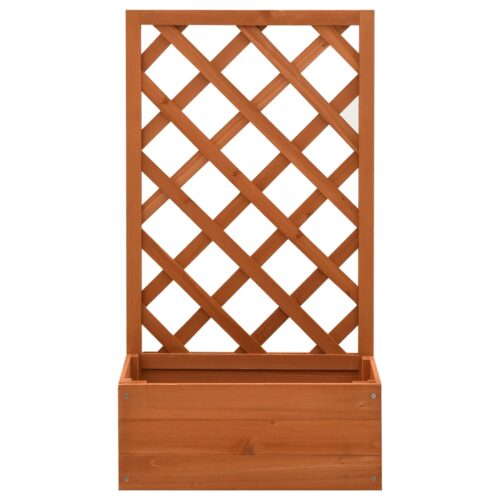 Garden Trellis Planter Orange 50x25x90cm Solid Firwood - Image 2