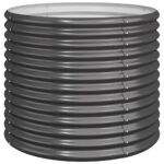 Garden Planter Powder-coated Steel 80x80x68cm Anthracite