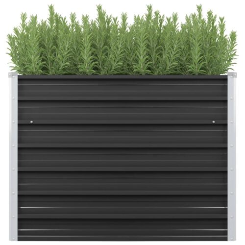 Garden Raised Bed Anthracite 100x40x77cm Galvanised Steel - Image 8