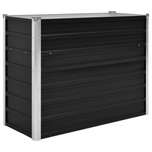 Garden Raised Bed Anthracite 100x40x77cm Galvanised Steel