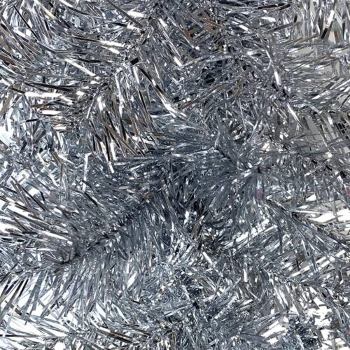 Christmas Garland with LED Lights 10m Silver - Image 4