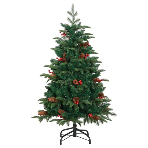 Artificial Hinged Christmas Tree with Cones Berries 120cm - Image 2