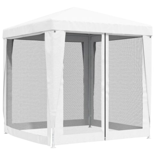 Party Tent with 4 Mesh Sidewalls 2x2m White - Image 4