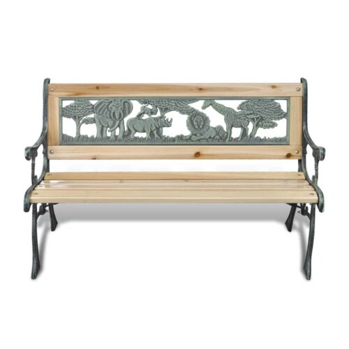 Children Garden Bench 84cm Wood - Image 2