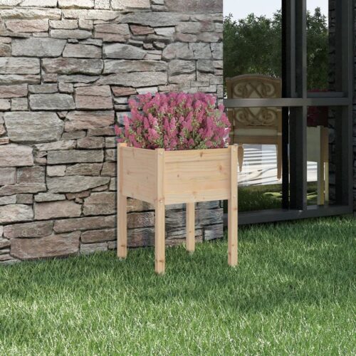 Garden Planter 50x50x70cm Solid Pinewood - Image 8