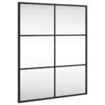 Wall Mirror Black 50x60cm Rectangle Iron