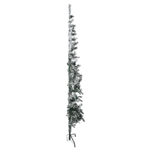 Slim Artificial Half Christmas Tree with Flocked Snow 180cm - Image 4