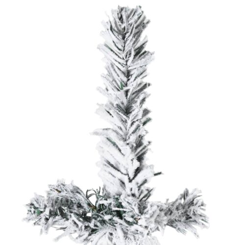 Slim Artificial Half Christmas Tree with Flocked Snow 180cm - Image 5