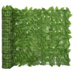 Balcony Screen with Green Leaves 600x100cm